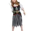Zwart En Grijs Gestreept Piratenkostuum Voor Meisjes -Cosplay Kostuums Winkel piratenkostuum voor meisjes