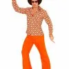 Retro Groovy Seventies Blouse Voor Mannen -Cosplay Kostuums Winkel retro groovy seventies kostuum voor mannen