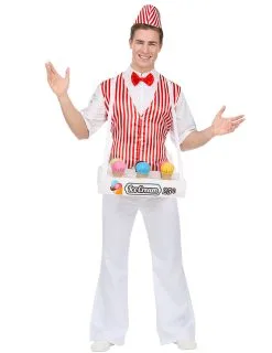 Retro Ijsverkoper Kostuum Voor Mannen 7 Retro Ijsverkoper Kostuum Voor Mannen -Cosplay Kostuums Winkel retro ijsverkoper kostuum voor mannen 2