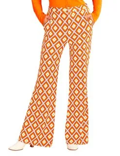 Retro Jaren 70 Groovy Broek Voor Vrouwen