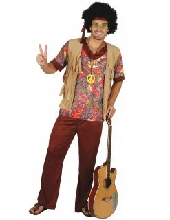 Retro Sixties Hippie Kostuum Voor Mannen