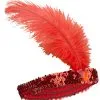 Rode Charleston Hoofdband Voor Vrouwen -Cosplay Kostuums Winkel rode charleston hoofdband voor vrouwen