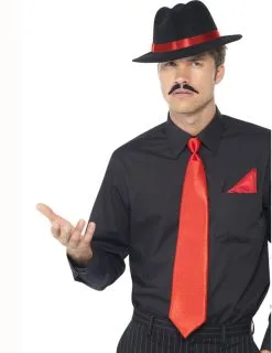 Rode Gangster Set Voor Volwassenen