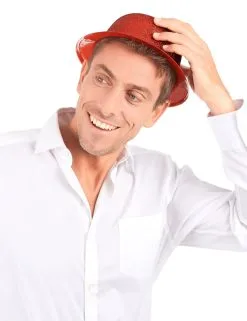 Rode Glitter Bolhoed Voor Volwassenen -Cosplay Kostuums Winkel rode glitter bolhoed voor volwassenen 3