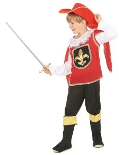Rode Musketier Kostuum Voor Jongens -Cosplay Kostuums Winkel rode musketier kostuum voor jongens 2
