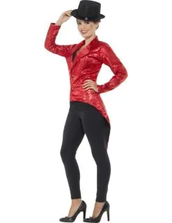 Rode Slipjas Met Lovertjes Voor Vrouwen -Cosplay Kostuums Winkel rode slipjas met lovertjes voor vrouwen 3