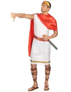 Witte En Rode Romeinse Outfit Voor Mannen -Cosplay Kostuums Winkel romeins kostuum voor mannen 2