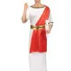 Klassiek Wit Met Rood Romeinse Keizer Toga Kostuum Voor Mannen -Cosplay Kostuums Winkel romeinse keizer kostuum voor heren
