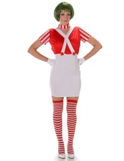 Rood Chocolatiere Kostuum Voor Dames