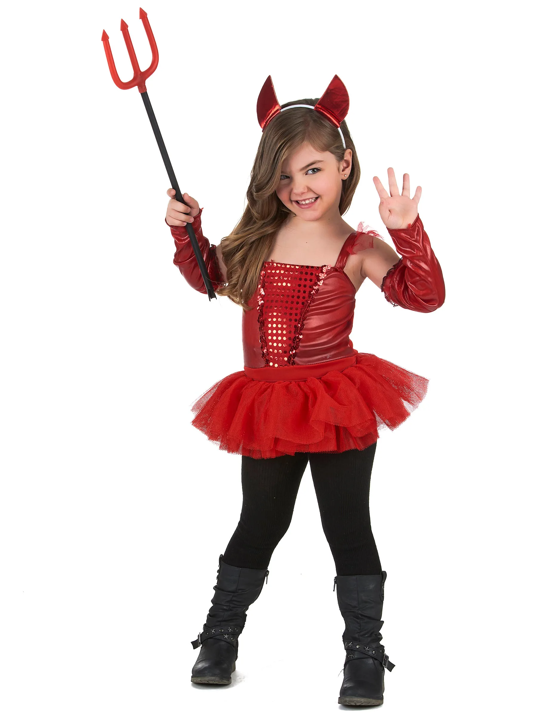 Rood Duivel Kostuum Voor Meisjes 4 Rood Duivel Kostuum Voor Meisjes - Afbeelding 2