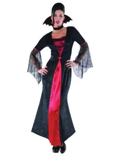 Rood En Zwarte Vampier Vermomming Voor Vrouwen