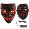 Rood Lichtgevend Plastic Led Masker Voor Volwassenen 1 Rood Lichtgevend Plastic Led Masker Voor Volwassenen -Cosplay Kostuums Winkel rood lichtgevend plastic led masker voor volwassenen