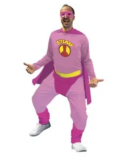 Roze Biteman Kostuum Voor Mannen