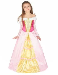 Roze En Goudkleurig Prinses Doornroosje Jurk Voor Meisjes