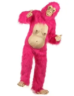 Roze En Beige Gorilla Pak Voor Volwassenen