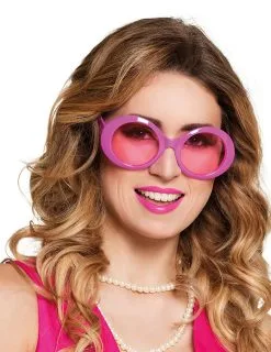 Roze Grote Disco Bril Voor Volwassenen
