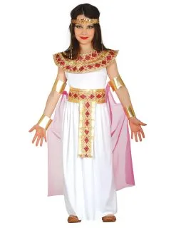 Roze Met Goud Egyptisch Kostuum Voor Meisjes