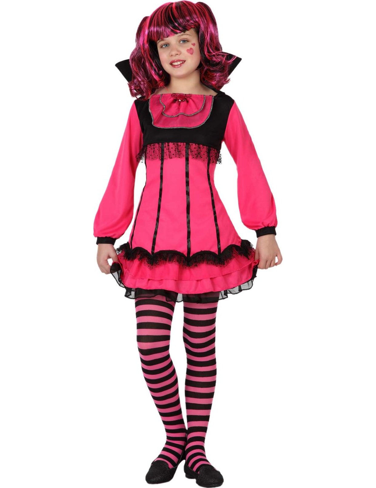 Roze Vampier Kostuum Voor Meisjes Halloween 3 Roze Vampier Kostuum Voor Meisjes Halloween