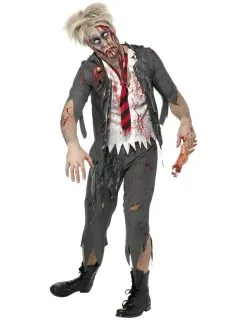 Schooljongen Zombie Kostuum Voor Heren Halloween