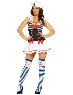 Sexy Matrozen Kostuum Met Strikjes Voor Vrouwen