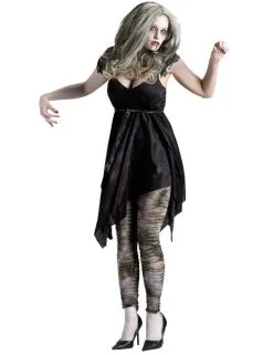 Sexy Zwart Zombie Kostuum Voor Vrouwen