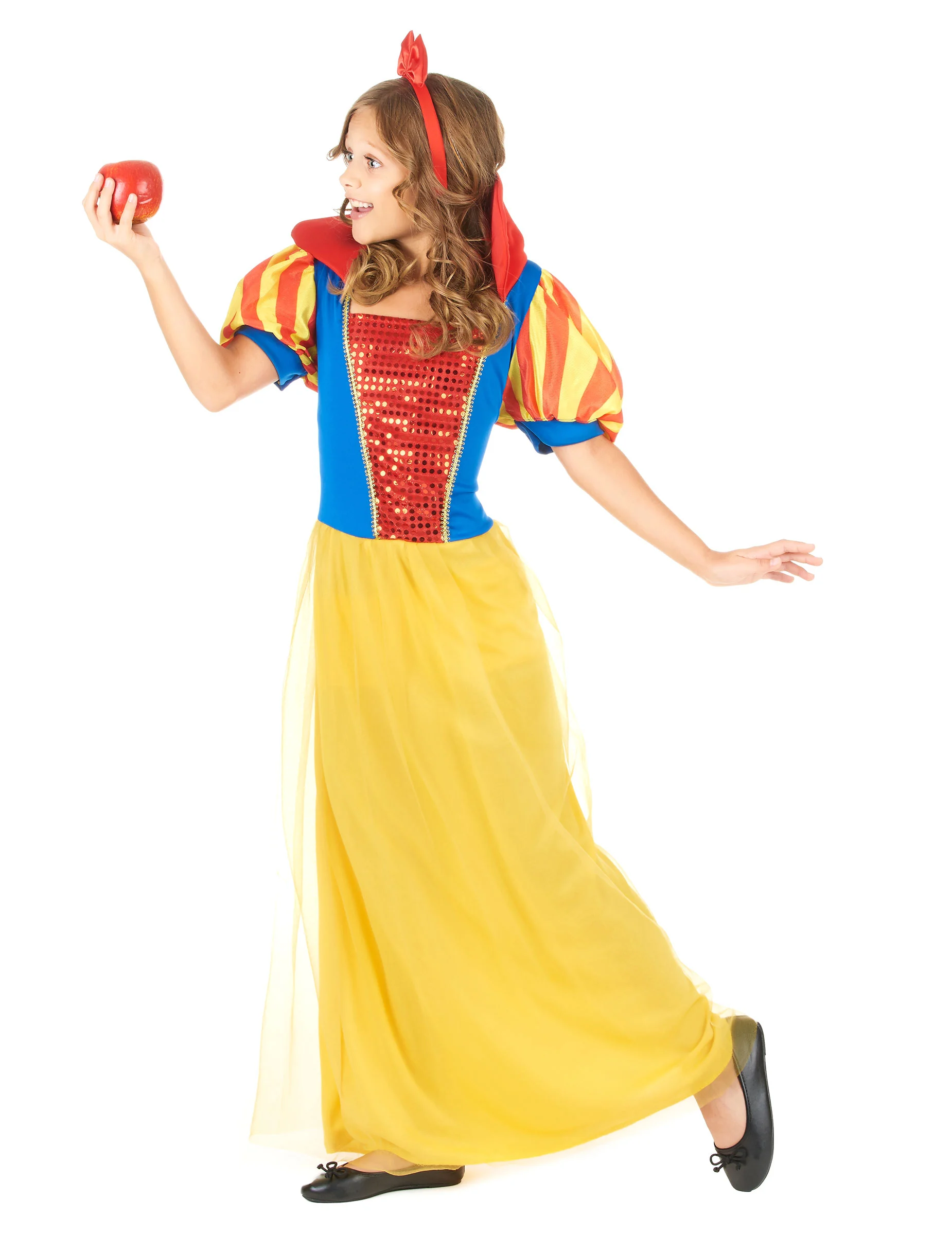 Sneeuwwitje Kostuum Met Lovertjes Voor Meiden 4 Sneeuwwitje Kostuum Met Lovertjes Voor Meiden - Afbeelding 2