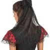 Spaanse Sluier Met Rode Roos -Cosplay Kostuums Winkel spaanse sluier met rode roos