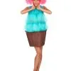 Turquoise Cupcake Kostuum Voor Vrouwen -Cosplay Kostuums Winkel turquoise cupcake kostuum voor vrouwen