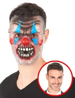 Tweekleurig Clownsmasker Voor Volwassenen