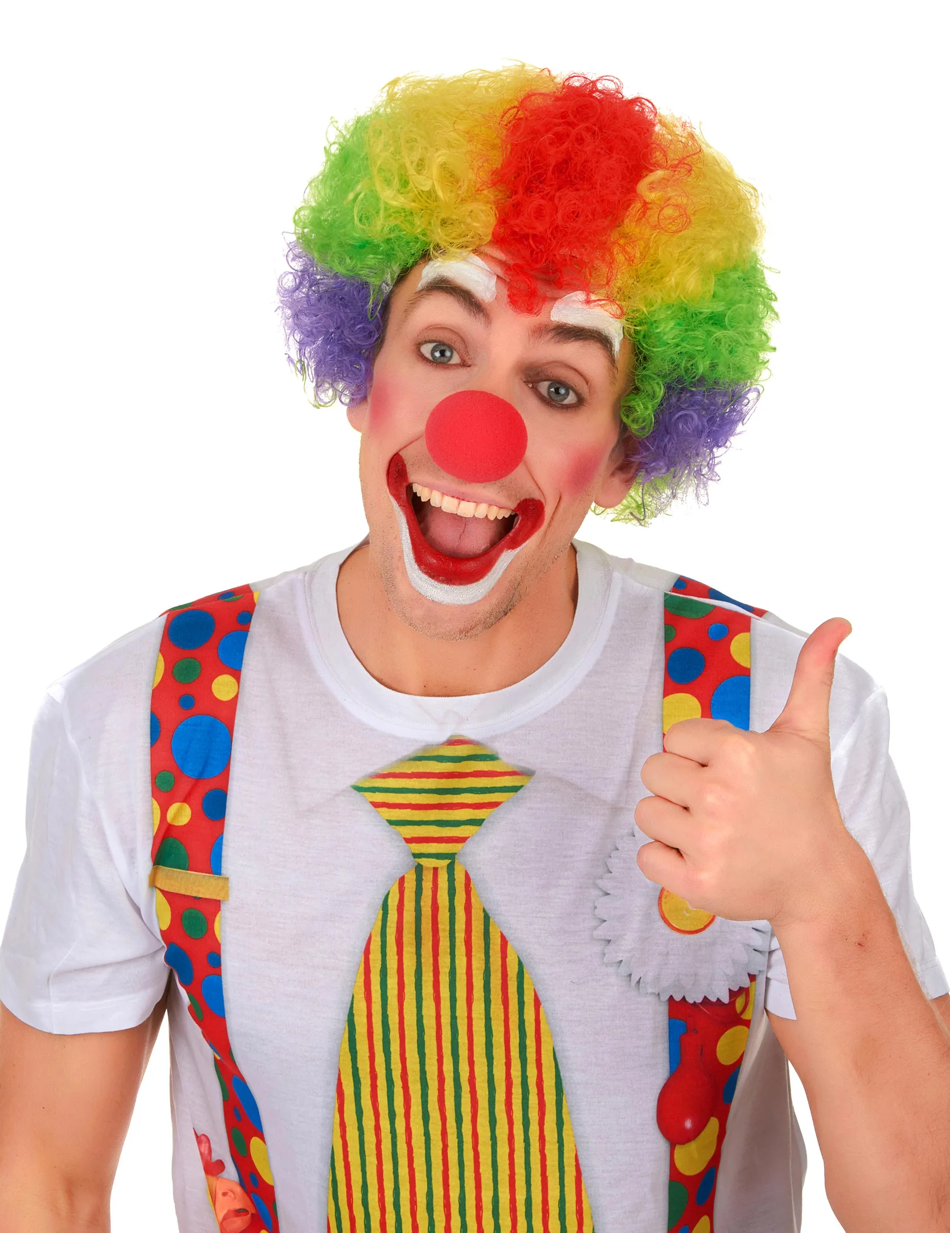 Veelkleurige Afroclownspruik Voor Volwassenen 4 Veelkleurige Afroclownspruik Voor Volwassenen - Afbeelding 2