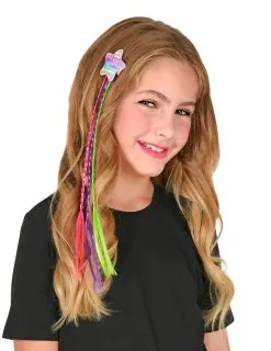 Veelkleurige Vlechten Met Sterren Met Pailletten Voor Het Haar