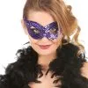 Venetiaans Masker Met Paarse Lovertjes Voor Volwassenen -Cosplay Kostuums Winkel venetiaans masker met paarse lovertjes voor volwassenen