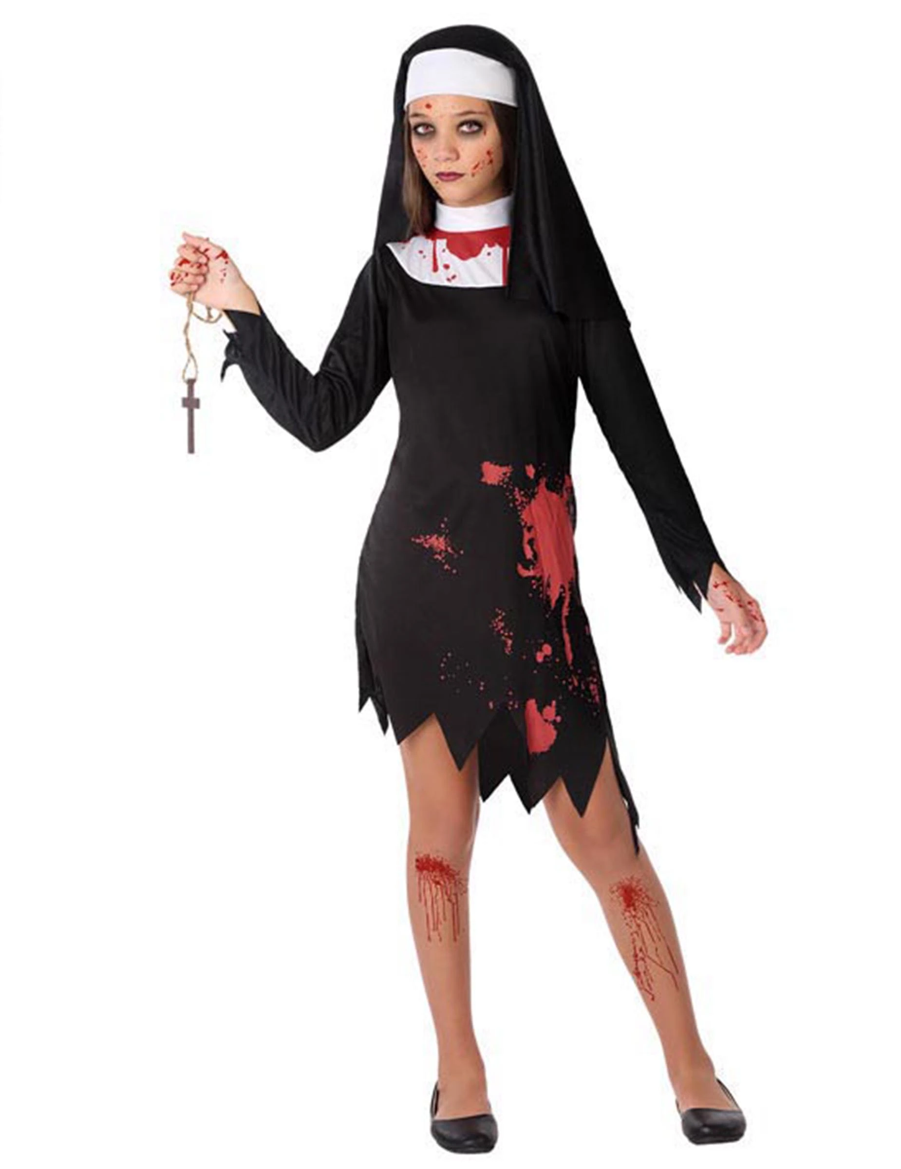 Vermomming Bebloede Non, Meisje 3 Vermomming Bebloede Non, Meisje