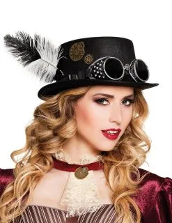 Vliegeniers Steampunk Hoed Met Tandwielen Voor Volwassenen