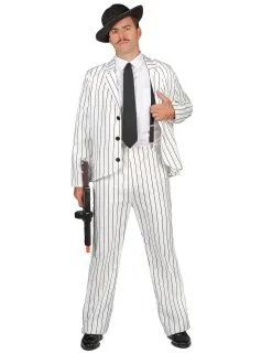 Wit Gangster Pak Voor Mannen