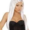Witte Glamour Pruik Voor Dames -Cosplay Kostuums Winkel witte glamour pruik voor dames