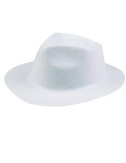 Witte Glitter Hoed Voor Volwassenen