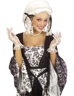 Witte Handschoenen Met Kantwerk Voor Vrouwen