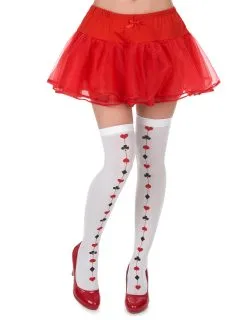 Witte Hartenkoningin Kousen Voor Vrouwen