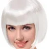 Korte Witte Bob Damespruik -Cosplay Kostuums Winkel witte korte damespruik