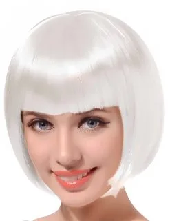 Korte Witte Bob Damespruik