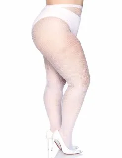 Witte Netstof Panty Kleine Mazen Voor Vrouwen -Cosplay Kostuums Winkel witte netstof panty kleine mazen voor vrouwen 4