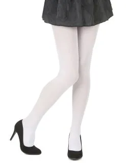 Witte Ondoorzichtige Panty Voor Volwassenen