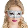 Zilverkleurig Venetiaanse Masker Met Glitters Vrouwen -Cosplay Kostuums Winkel zilverkleurig venetiaanse masker met glitters vrouwen