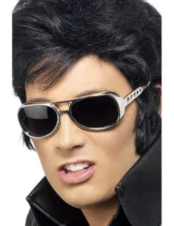 Zilverkleurige Elvis™-bril