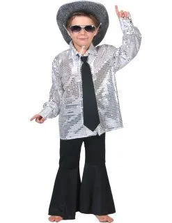 Zilverkleurige Hemd Voor Jongens