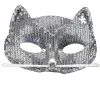Zilverkleurige Poesje Masker Voor Volwassenen -Cosplay Kostuums Winkel zilverkleurige poesje masker voor volwassenen