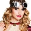 Zilverkleurige Steampunk Bril Voor Volwassenen