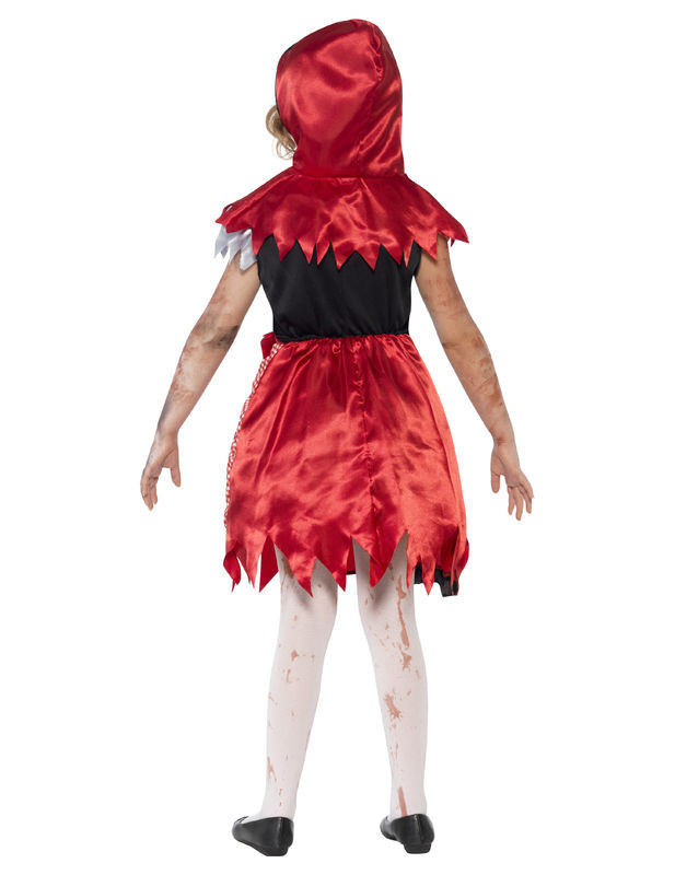Zombie Roodkapje Kostuum Voor Meisjes 4 Zombie Roodkapje Kostuum Voor Meisjes - Afbeelding 2