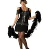Zwart Charleston Kostuum Voor Dames - Premium
